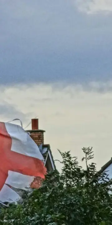 Ruffled English Flag Of St. Georges Cross