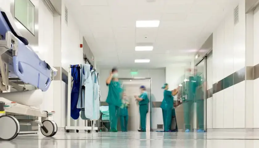 Busy Hospital Corridor Crop